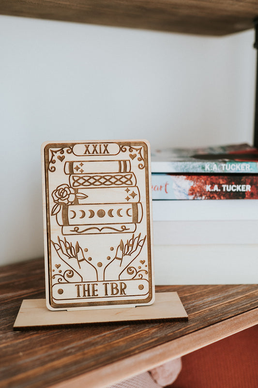 The TBR Tarot Card Shelf Sitter w/ Stand image 0