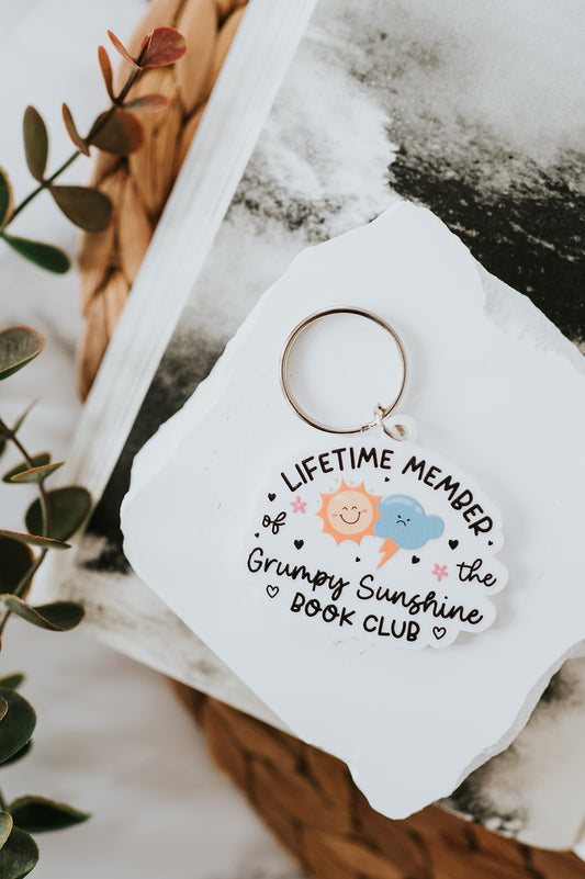 Grumpy Sunshine Book Club Keychain image 0