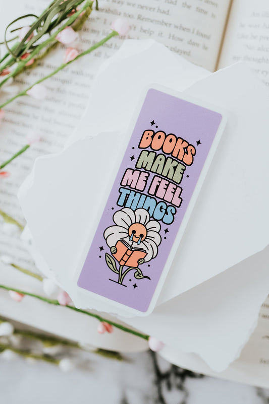 Books Make Me Feel Things Bookmark image 0