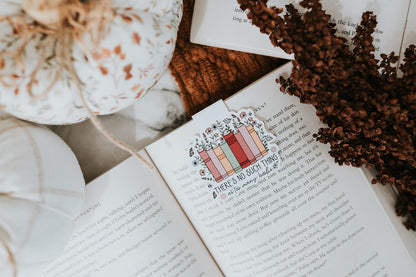 No Such Thing Floral Books Magnetic Bookmark image 1