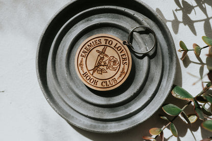 Book Club Wooden Keychain  image 1
