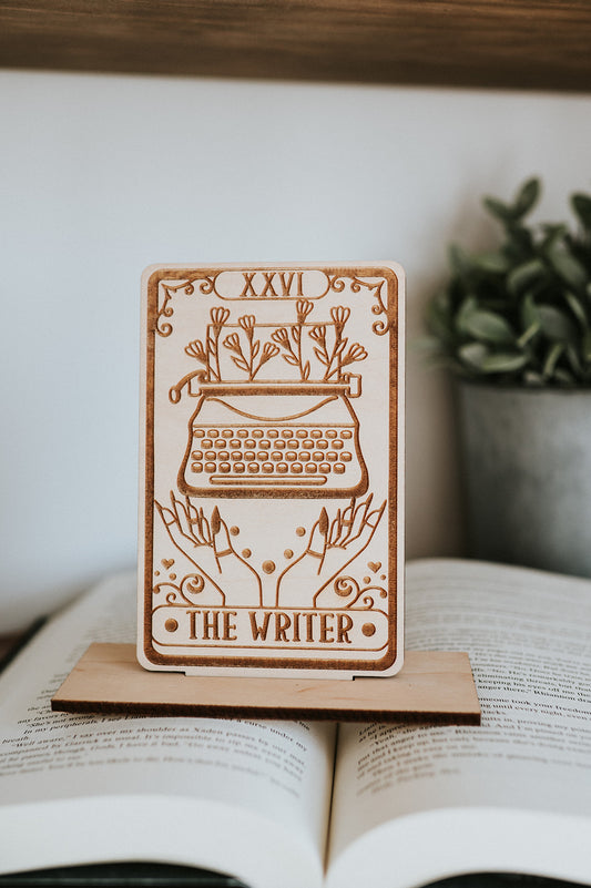 The Writer Tarot Card Shelf Sitter w/ Stand image 0