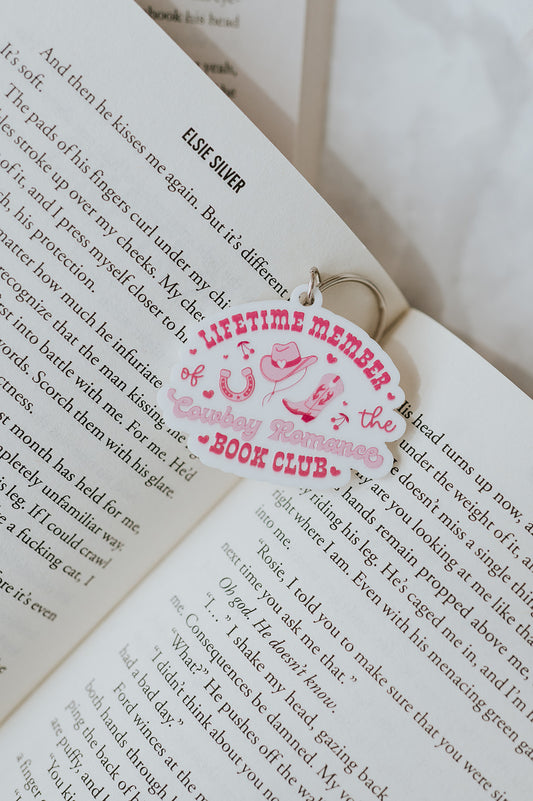 Cowboy Romance Book Club Keychain image 0