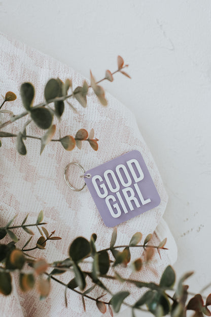 Good Girl Square Acrylic Keychain image 2